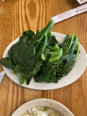 The broccoli dim sum no oyster sauce!   at Shangri La in Detroit