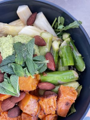 Sweet potato with coconut oil  at Stadtsalat in Cologne