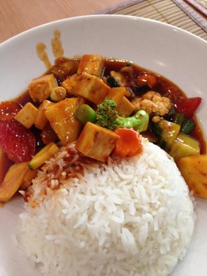 Vegetarian Thai curry at ThaiWok in Budapest