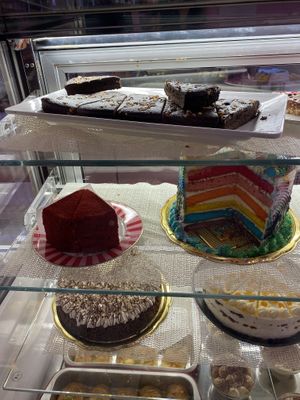 Vegan brownie on top  at Stephanie Rose in Paphos