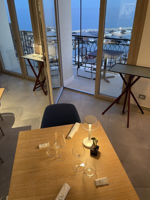 Inside and balcony   at Vela Ristorante in Sciacca