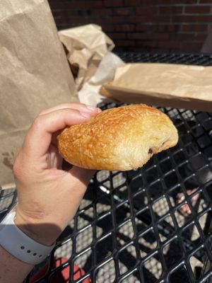 Vegan pain au chocolat  at Gemini Cafe & Bakery in Bethel
