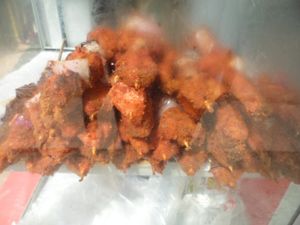 Vegan Peppered Kabob made w/ vital wheat gluten  at Emperor Ital Joint in Cape Coast