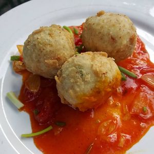 Loaded Yam Balls at Emperor Ital Joint in Cape Coast