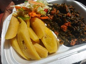 Palava Sauce with Veggie Chunks at Emperor Ital Joint in Cape Coast