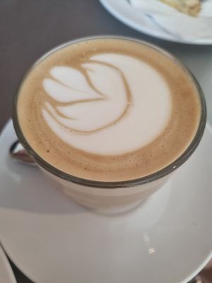 Flat white at loaf. in Norwich