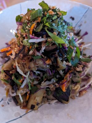 grilled eggplant salad at Love House in Anglesea