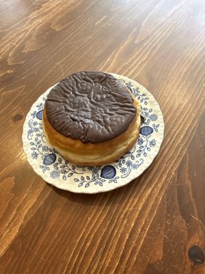 boston crème donut  at Charlotte Street Coffee Company in Pottstown