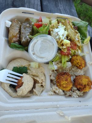 Falafel platter at Hippy Eats in Austin