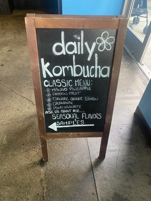 Interior Daily Kombucha Signage  at Daily Kombucha in Santa Ana