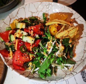 Beetroot, Broccoli and Baby Corn Bowl at Whistling Kite in Secret Harbour