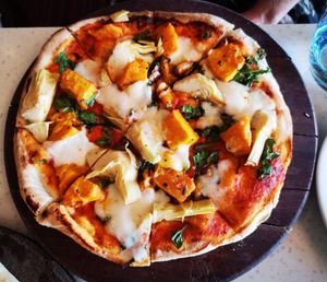 Pumpkin and Artichoke Pizza at Whistling Kite in Secret Harbour