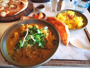 Spiced Cauliflower and Black Lentil Curry at Whistling Kite in Secret Harbour