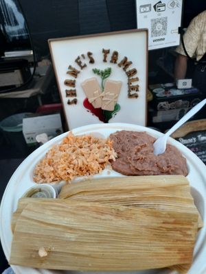 Tamale plate (non-loaded) at Shane's Tamales - Pop Up in Los Angeles