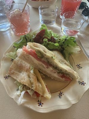 Tomato focaccia sandwich   at Matsa Caffè in Bordeaux