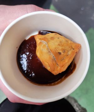 Spinach Pattaya (we only bought one to try) at Juma Kitchen in London