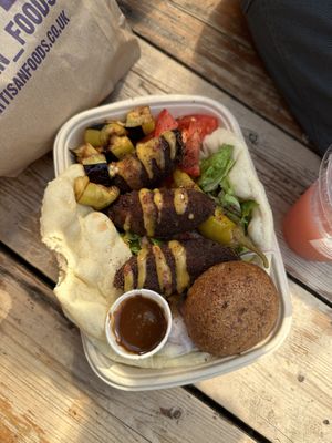 Eggplant and cauliflower fritters   at Juma Kitchen in London