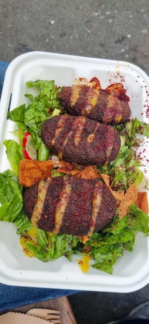 Uroog with Fattoush Salad at Juma Kitchen in London