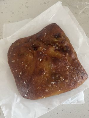 Pretzel samosa 🤍🌱  at Bolivar Bread Bakery in Harpers Ferry