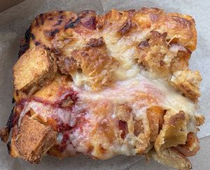 Vegan chicken Parmesan sheetza 🤍🌱  at Bolivar Bread Bakery in Harpers Ferry