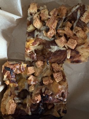 French onion sheetza 🤍🌱  at Bolivar Bread Bakery in Harpers Ferry