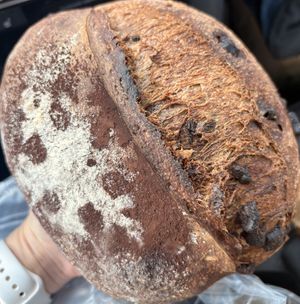 Hot chocolate sourdough 🤍🌱  at Bolivar Bread Bakery in Harpers Ferry