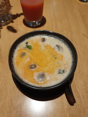 Tom-kha soup at AnTee Vegan in Hamburg