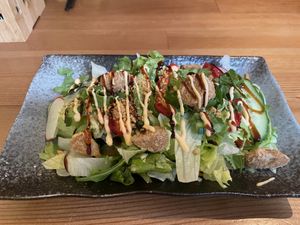 Salad with tofu & seitan  at AnTee Vegan in Hamburg