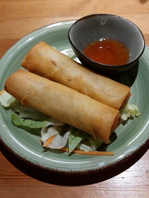 Spring rolls at AnTee Vegan in Hamburg