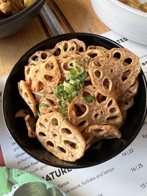Lotus Chips for free   at Harajuku Gyoza in Sydney