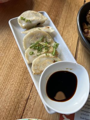 Dumplings with Shiitake and Tofu   at Harajuku Gyoza in Sydney