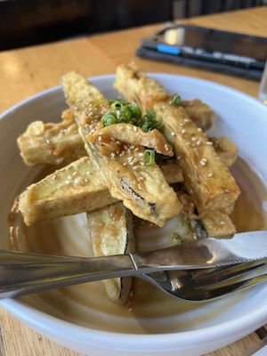 Eggplant 🍆 Tempura Stack   at Harajuku Gyoza in Sydney