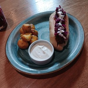 Choripan at Cafė Mattelsa in Medellin