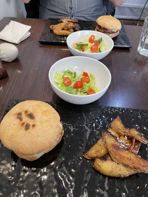 Hamburgers  at Aida's Zone in Stockholm