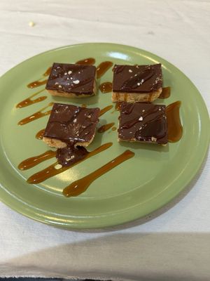 Peanut butter and chocolate squares. Yummy 😋  at Aida's Zone in Stockholm