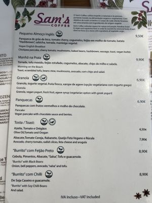   at Sam's Coffee and Bistro in Armacao De Pera