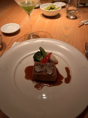 Tofu and truffle steak   at NOBU TOKYO in Tokyo