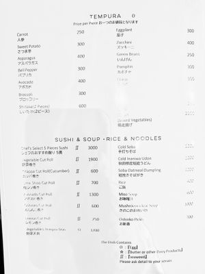 Tempura and Sushi  at NOBU TOKYO in Tokyo