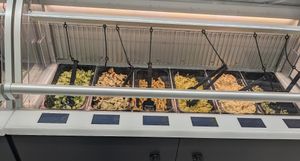 Over 80% of options in this per-kilo salad bar are clearly marked vegan. We went 3x during our stay in the city, which is difficult for vegans. at Picadeli at Intermarché in Reims