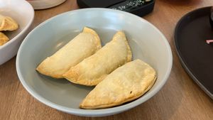 Empanadas at Valiente Café in Bogota