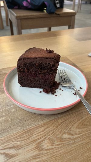 Chocolate Cake at Valiente Café in Bogota