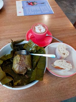 Tamale at Valiente Café in Bogota