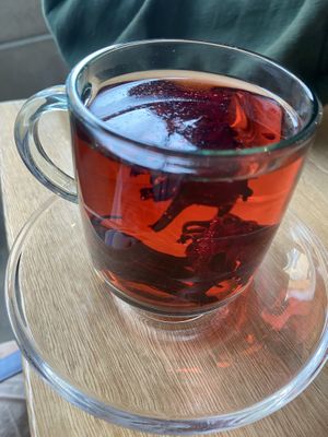 Flor de Jamaica infusion   at Valiente Café in Bogota