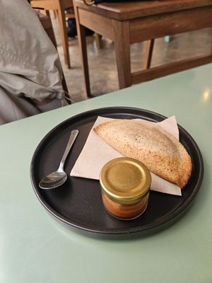 empanada at Valiente Café in Bogota