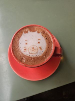 cute latte art~~ at Valiente Café in Bogota