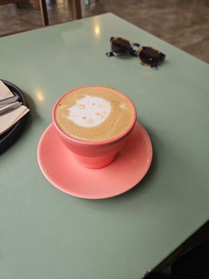 cute latte art~~ at Valiente Café in Bogota