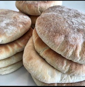 House Baked Pita Bread at Planted Love Food Truck in Vancouver