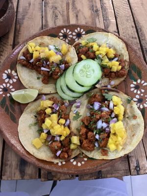 pastor tacos  at Espacio Nómada in Xalapa