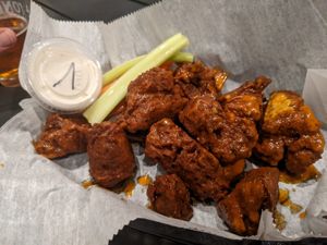 Buffalo seitan wings at Ruggers Pub in Pittsburgh