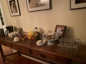 Breakfast set up   at The Homestead Guesthouse in Saugerties